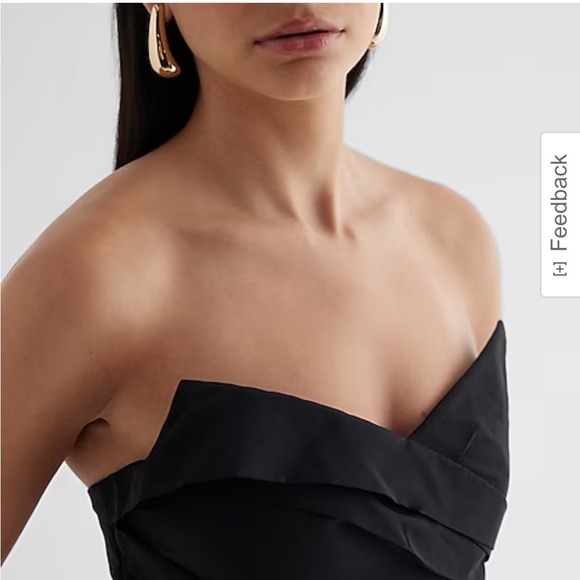 BNWT EXPRESS STRAPLESS CORSET BLACK FORMAL DRESS - Picture 2 of 10